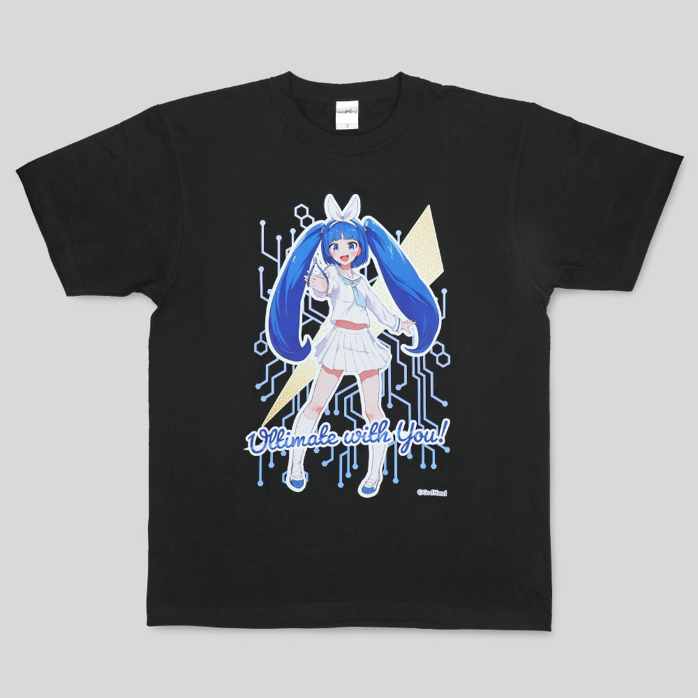ニパ子Tシャツ ブラック/S