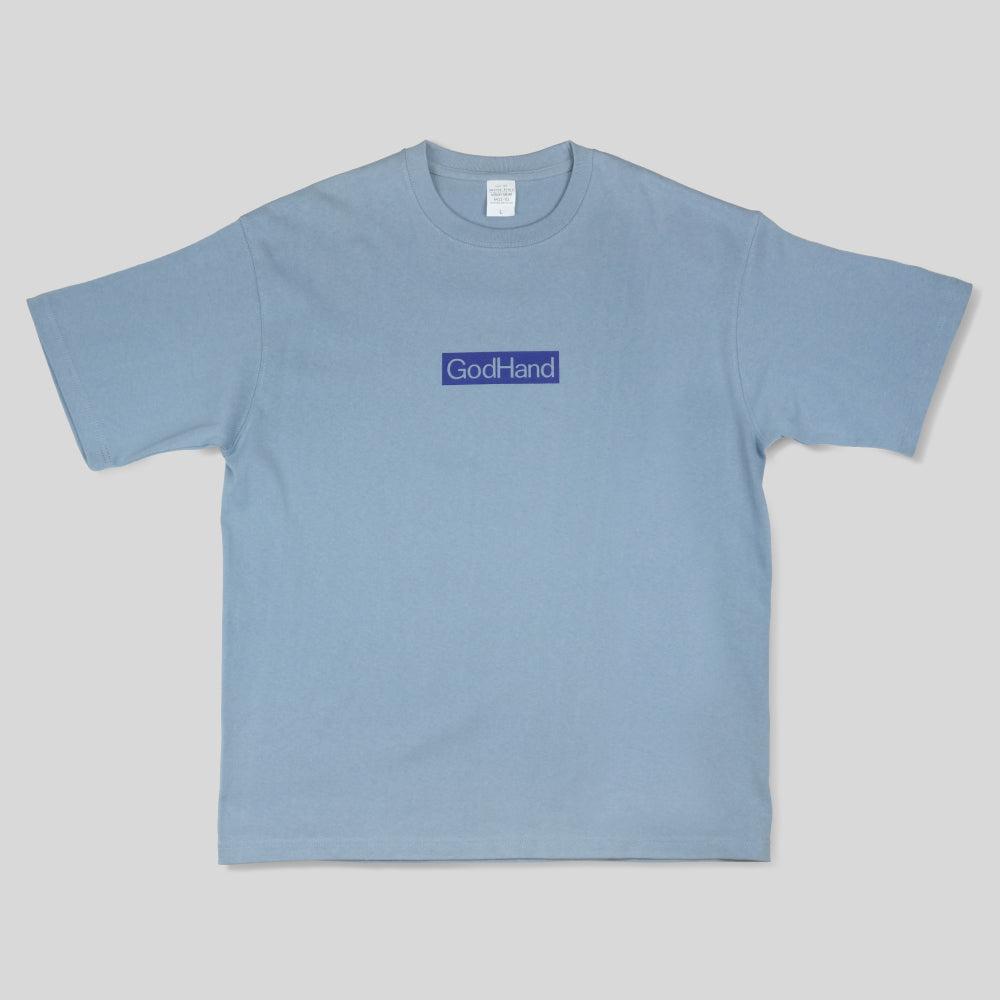 ゴッドハンドビッグシルエットTシャツ アシッドブルー/L