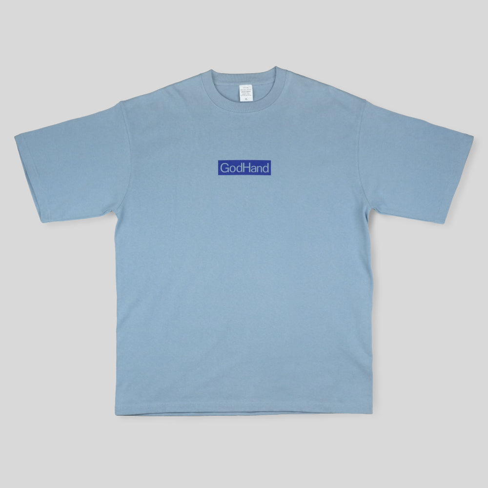 ゴッドハンドビッグシルエットTシャツ アシッドブルー/XL