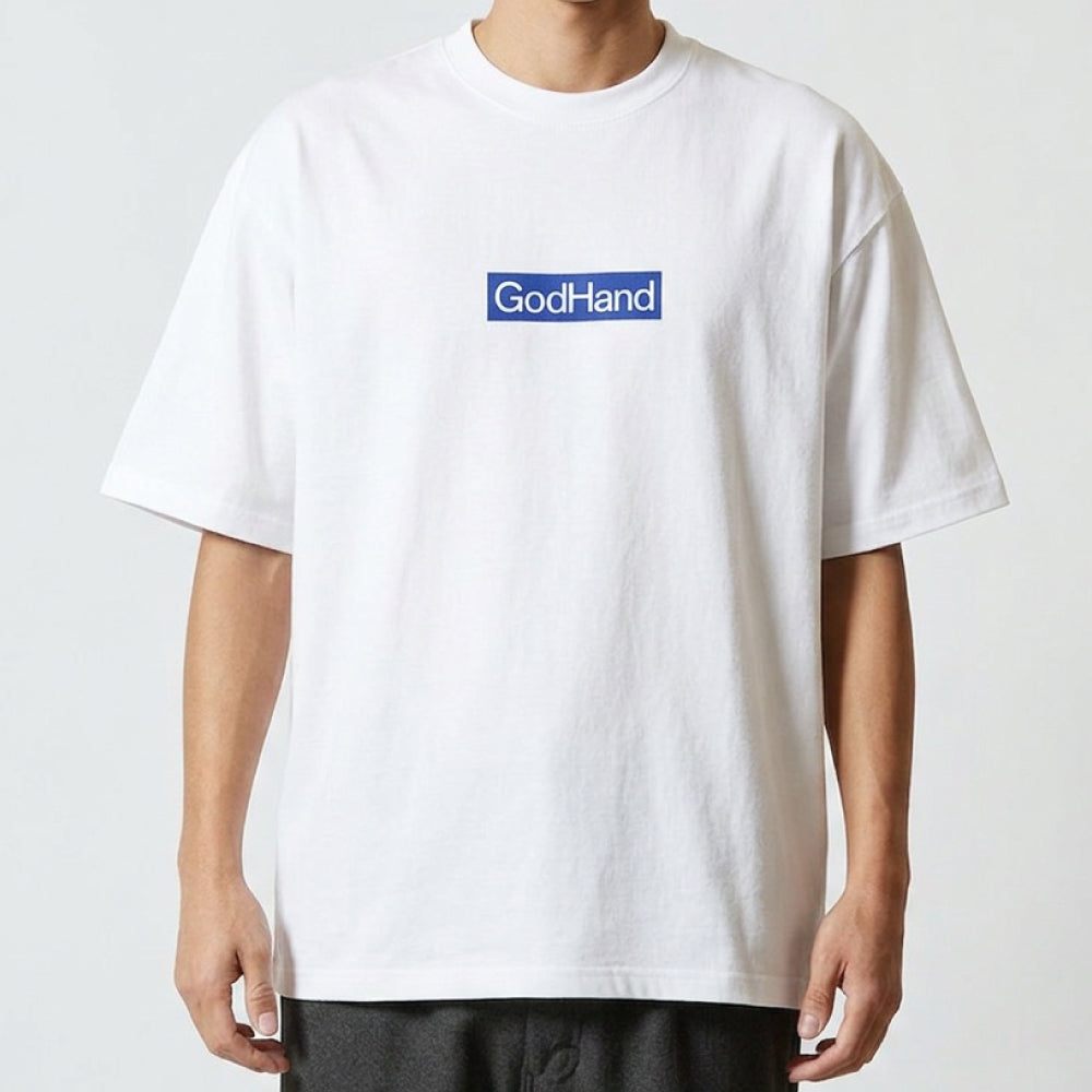ゴッドハンドビッグシルエットTシャツ ホワイト/L